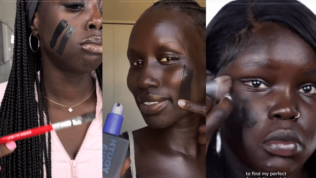 Three makeup creators trying the Youthforia Deep Foundation.